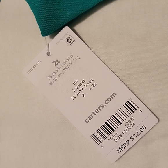 NWT: Carter's Lucky Charmer 2 Piece Pant Set - Picture 11 of 14